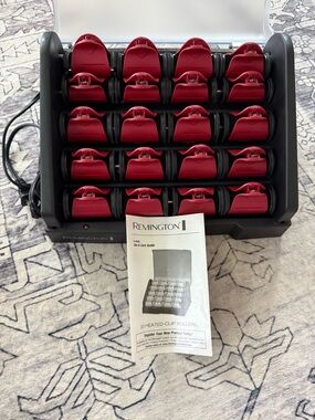 Remington H-9096 Velvet Heated Hair Rollers Hot Electric Curlers with 20 Clips N